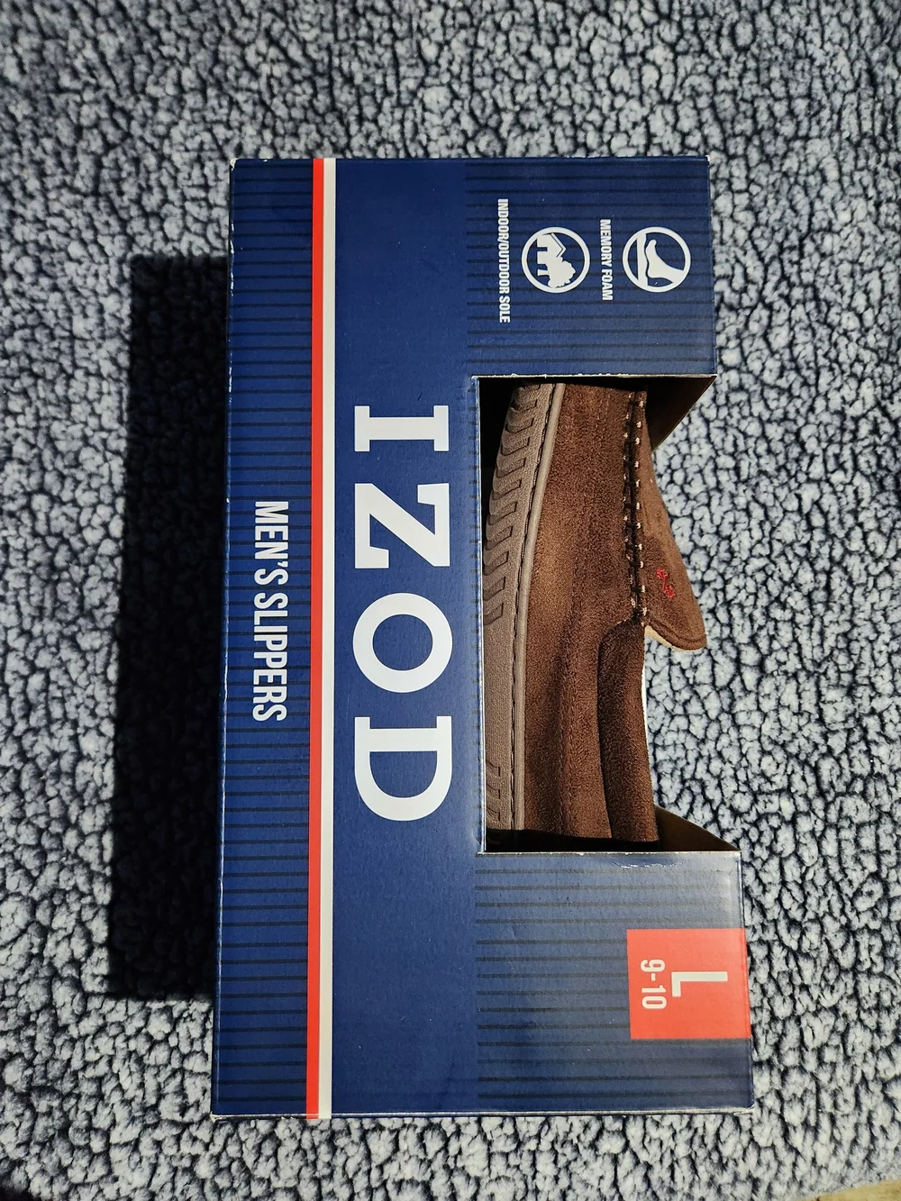 Izod Men's Brown Suede Slip-On Loafers